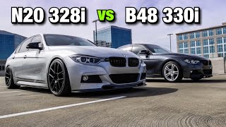 BMW F30 328i VS 330i RACE [upl. by Cotterell]