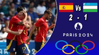 Spanyol 2 Vs Uzbekistan 1  Olimpiade Paris 2024 [upl. by Jodee]