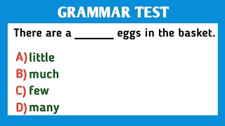 QUANTIFIERS A few Many Much Little Any  Grammar Quiz [upl. by Ginelle]