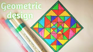 Geometric design for beginners art artist [upl. by Aisayt]