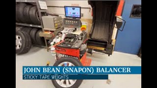 John Bean Wheel Balancer BFH1000 Sticky Weights [upl. by Driscoll]