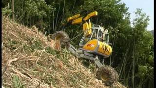 Menzi Muck A91plus beim Mulchen  Mulching in steep slope [upl. by Ranee802]