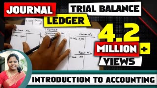 Introduction to accounting  Journal  Ledger  Trial balance  Solved Problem  by kauserwise [upl. by Daugherty]