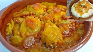 طاجين مغربي في الفرن الدجاج معسل بالبصلة والزبيب والمشماش  Moroccan Tajine [upl. by Chadabe]