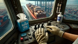 Why I Wear Gloves amp How We Manage Restroom Breaks in a Panamax Crane [upl. by Ruttger]