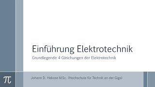 Einführung in der Elektrotechnik [upl. by Groscr]