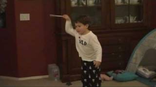 3 year old Jonathan conducting to the 4th movement of Beethovens 5th Symphony [upl. by Seften566]