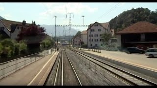 Cabride in Switzerland  at Glacier Express Chur  Tiefencastel [upl. by Laenahtan334]