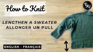 Tutorial to add length to a sweater Tuto pour rallonger un pull [upl. by Bubb]