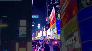 New York Times Square never sleeps 💚❤️💙 timessquare newyork bigapple sleepless [upl. by Hose721]