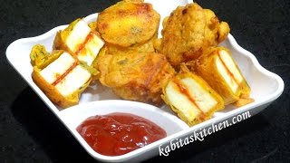 Schezwan Paneer PakoraStuffed Paneer PakoraCottage Cheese FritterQuick and Easy Paneer recipe [upl. by Reivaxe]