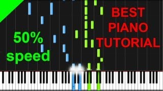 The Wanted  Walks Like Rihanna 50 speed piano tutorial [upl. by Llennej]