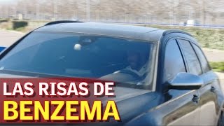 Las risas de Benzema al llegar a Valdebebas  Diario AS [upl. by Atal170]