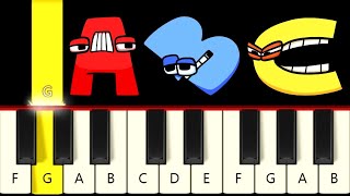 Alphabet Lore Song  Easy Piano tutorial  Beginner [upl. by Zelikow13]