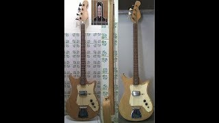 Bass Guitar Egmond Rocket 1EBS1  damaged  bass tuning  438Hz  check description [upl. by Damalas]