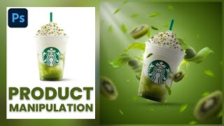 Starbucks Product manipulation in Photoshop  advertising poster design  photoshop tutorial [upl. by Atnima104]