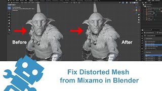 Fix Distorted Mesh from Mixamo in Blender [upl. by Pellegrini733]