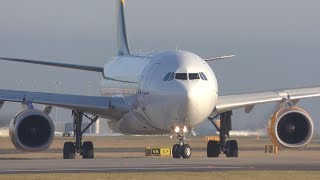 15 Close Up Takeoffs A380 777 A350 A330 787 757 A320Neo A321 737 Manchester Airport [upl. by Annalee]