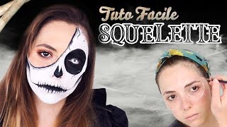 Tutoriel Maquillage de Squelette Facile pour Halloween 💀💀💀 [upl. by Caraviello553]