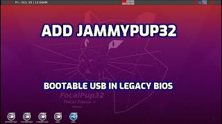 add JammyPup32 to bootable USB stick legacy bios [upl. by Pawsner]