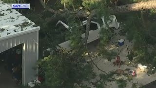 SkyEye live over storm damage in Spring area and Montgomery County [upl. by Bosch951]