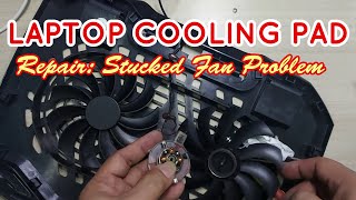 Laptop Cooling Pad Repair Stuck Fan Fixed [upl. by Naginarb]