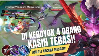 MUSASHI AGRESIVE DI KEROYOK TAHAN BANTING  BEST BUILD ARCANA HONOR OF KINGS GLOBAL [upl. by Rudd]