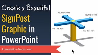 Create a Beautiful PowerPoint Graphic of SignPost SmartArt Trick [upl. by Ezitram637]