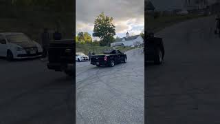 F150 lightning on slicks rolling burnout [upl. by Laeynad359]