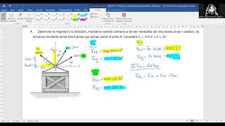 Solución Taller 4 Suma de sistema de vectores coplanares [upl. by Naro671]