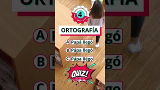 gramáticaespañol testdeculturageneral quizculturageneral ortografía test juegosdequiz examen [upl. by Aniz]