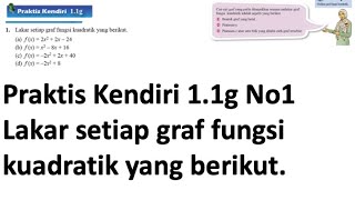 Praktis Kendiri 11e No2  Matematik Tingkatan 4 Bab 1  Fungsi dan persamaan kuadratik dalam satu [upl. by Alyt]