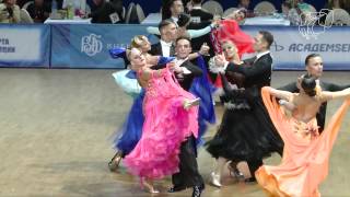 Vodicar  Bychkova SLO  2014 Euro STD R1 T  DanceSport Total [upl. by Ezeerb909]