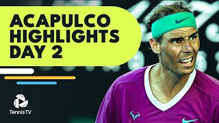 Medvedev Nadal amp Tsitsipas Take Centre Stage  Acapulco 2022 Highlights Day 2 [upl. by Nywde919]