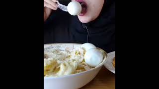 ASMR CREAMY PASTA and Eggs [upl. by Yvon]