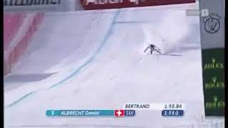 Horrible near deadly Ski Downhill crash Streif Kitzbühel Hahnenkamm Albrecht Daniel [upl. by Eilrac933]