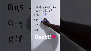 Qual é o triplo do inverso de 6 matematicabasica inverso matematica [upl. by Hamann]