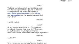 Hamlet Act 5 Scene 1 part 1 [upl. by Stockwell]