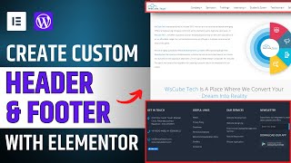 How to Create Custom Header amp Footer in WordPress with Elementor LIVE PRACTICAL 🔥 [upl. by Grishilde805]