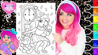 Coloring Kimmi The Clown Calendar Coloring Book NEW YEARS EVE Coloring Page  Ohuhu Art Markers [upl. by Limann]