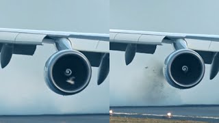 Boeing 747 BirdStrike [upl. by Nwahsaj]