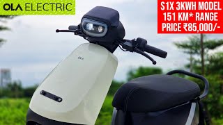 151 km IDC Range Price ₹85000 OLA S1X 3kWh First Ride Review [upl. by Diamante478]