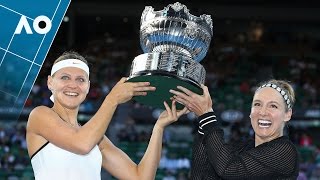 HlavackovaPeng v MattekSandsSafarova match highlights Final  Australian Open 2017 [upl. by Ellenoj488]