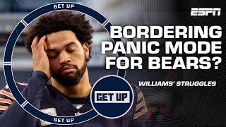 PANIC MODE FOR BEARS 👀 Breaking down Caleb Williams’ ALARMING struggles this season 🚨  Get Up [upl. by Mcdonald]