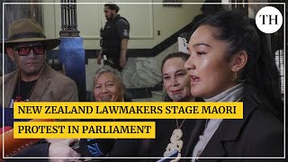 New Zealand lawmakers stage Maori protest in Parliament [upl. by Hsac177]