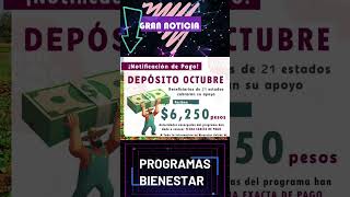 📌🪴¡Fecha CONFIRMADA Ya podrás disponer de tu apoyo 6250 pesos caerán a tu cuenta Bienestar [upl. by Lenz]