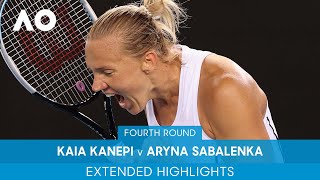 Kaia Kanepi v Aryna Sabalenka Extended Highlights 4R  Australian Open 2022 [upl. by Eninotna]