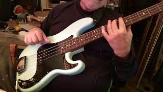 Demo of SCB Fretless P  Sonic Blue with Nordstrand Pickups [upl. by Ecnirp79]