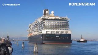 Koningsdam comes back to shipyard Fincantieri  Marghera [upl. by Aicirtam]