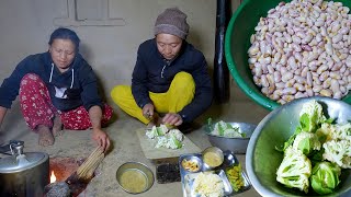 we are cooking dinner  bhumi sarmila cooking in the village  bhumivillagevlogs [upl. by Bonnie818]